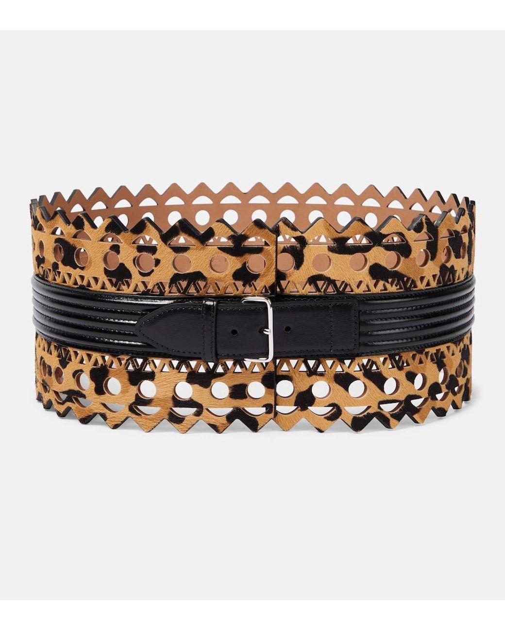 Alaïa Metallic Small Leather Corset Belt