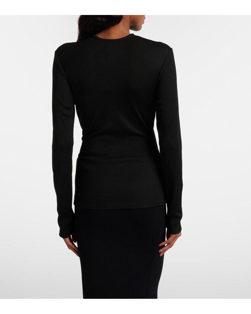 Christopher Esber Black Orbit Jersey Top