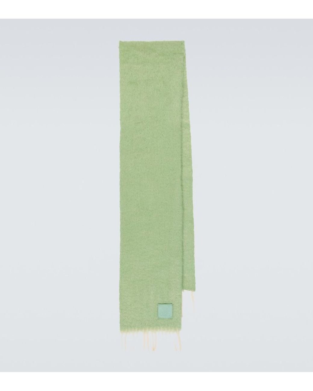 Loewe Green Anagram Mohair And Wool-blend Scarf for men