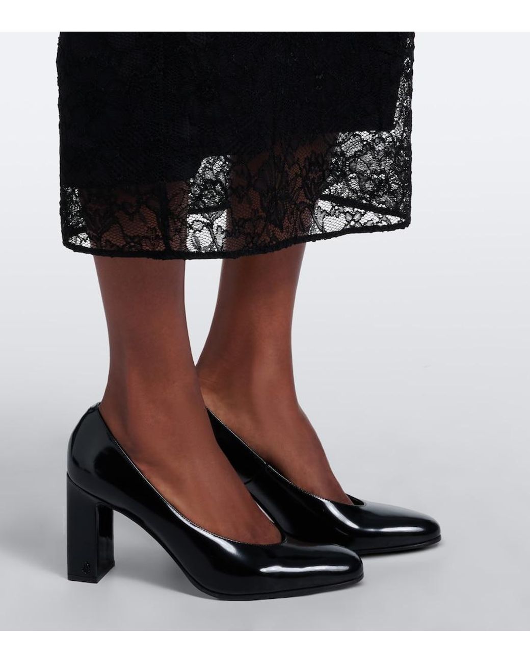 Jimmy Choo Black Eyla Leather Pumps