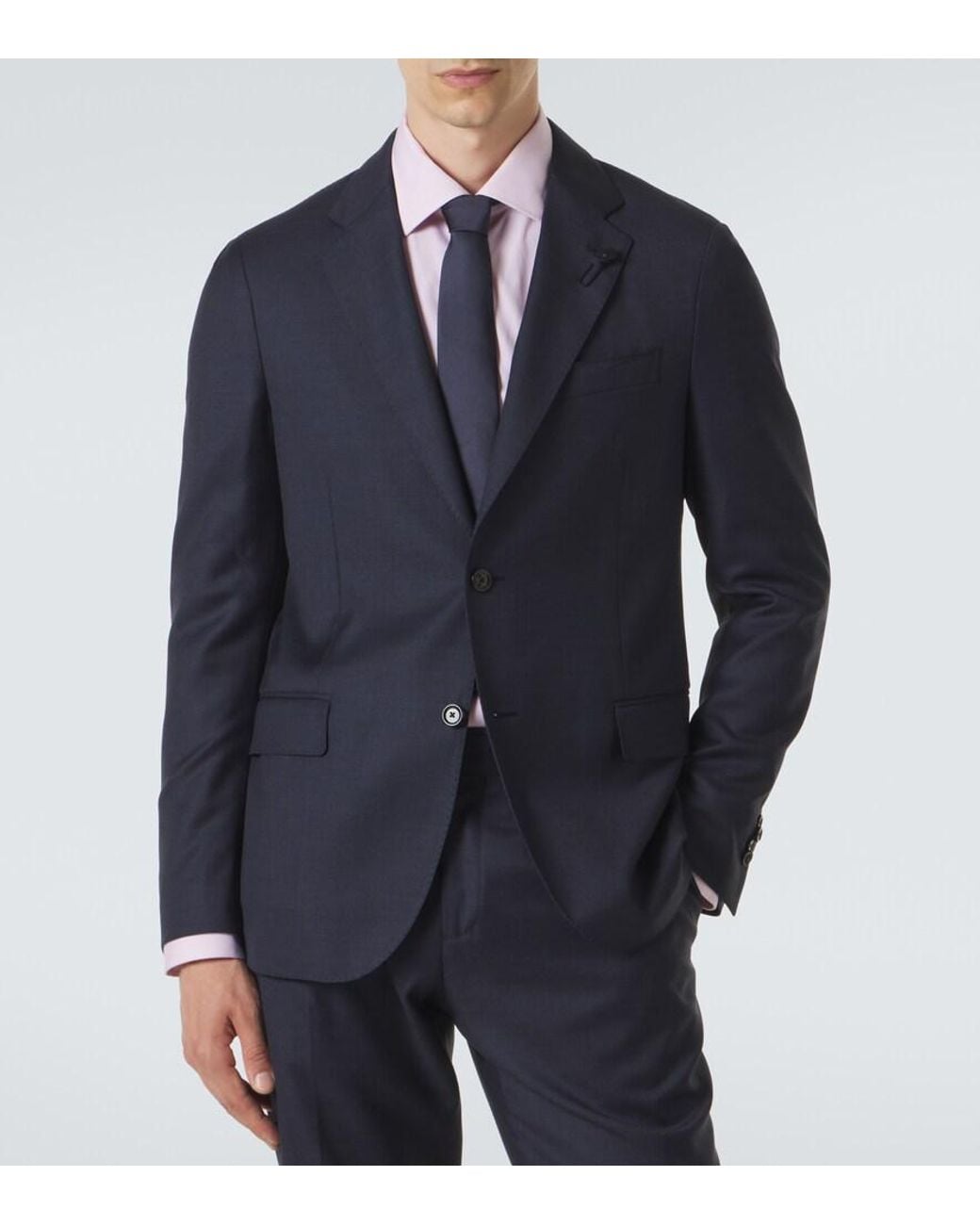 Lardini Blue Virgin Wool Suit for men