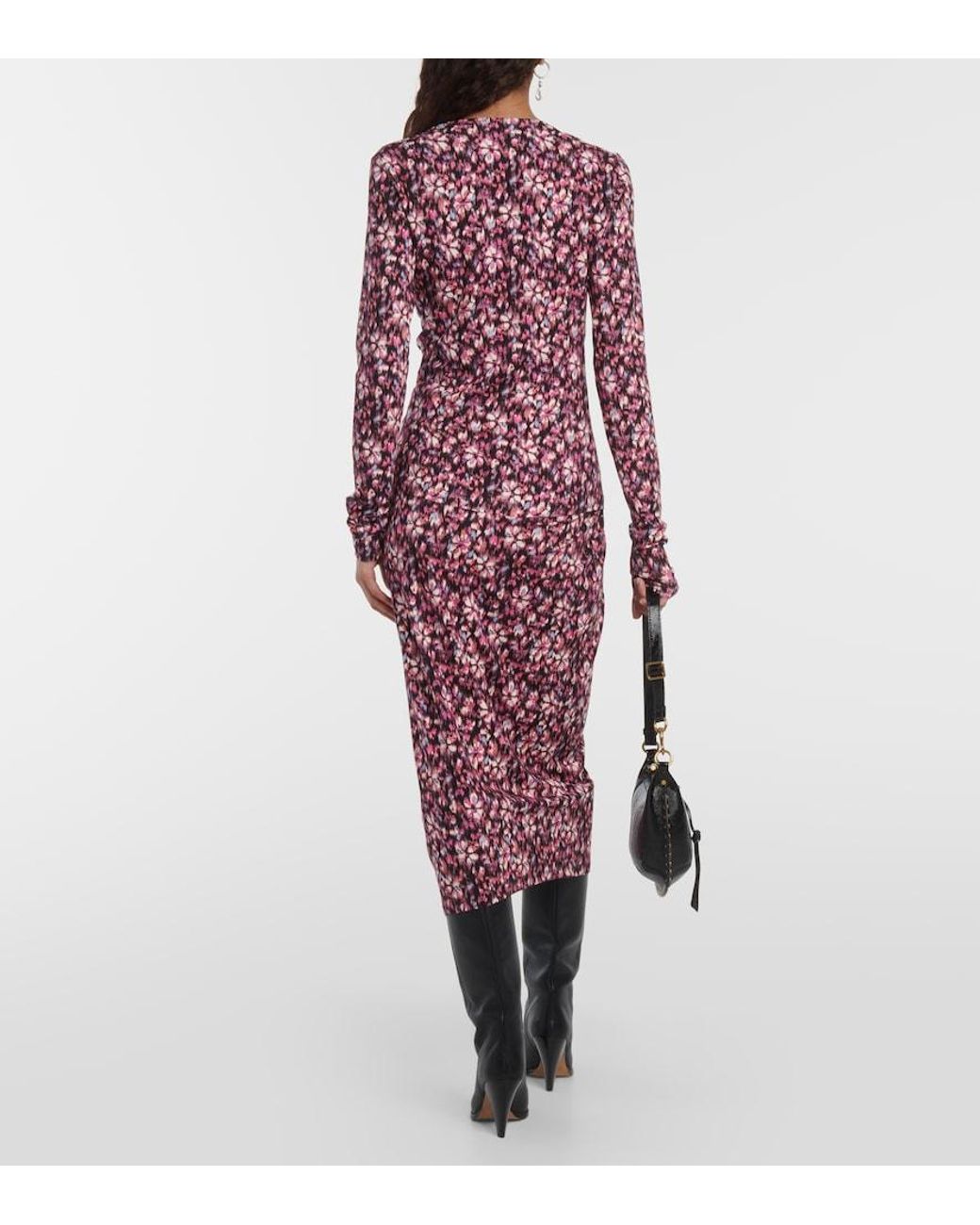 Isabel Marant Pink Lyss Ruched Jersey Top