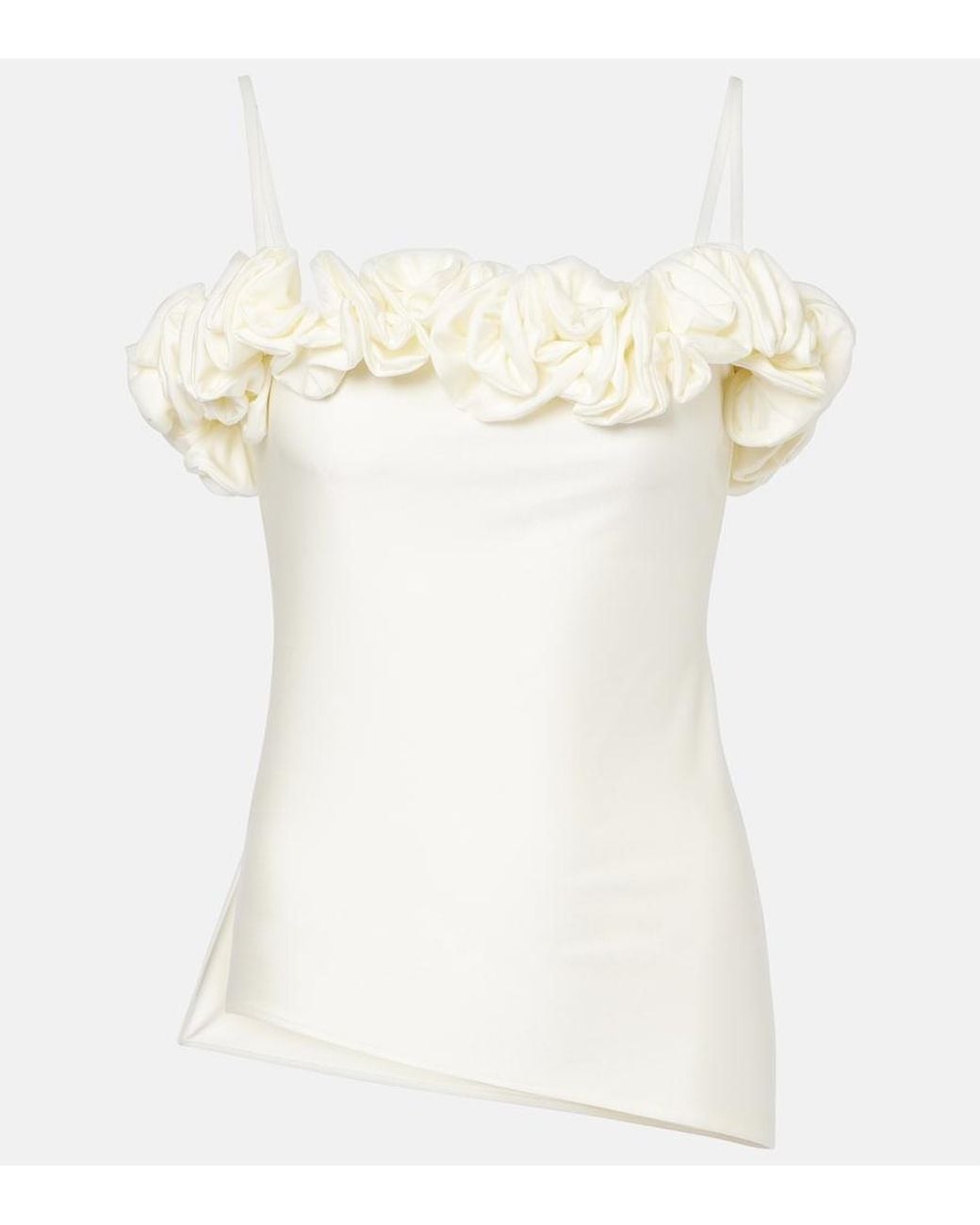 Top Con Volantes Coperni de color White