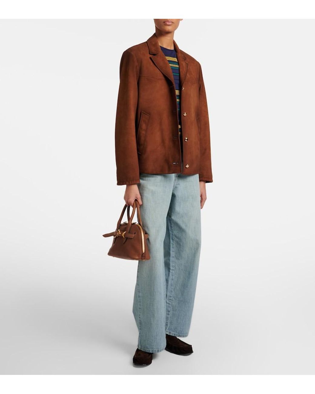Miu Miu Brown Adventure Leather Tote Bag