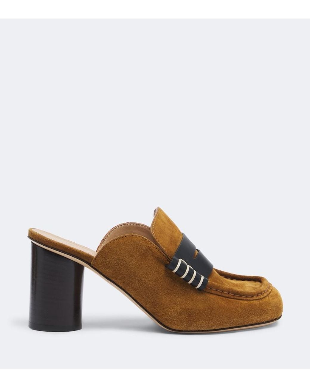 J.W. Anderson Brown Leather-Trimmed Suede Mules