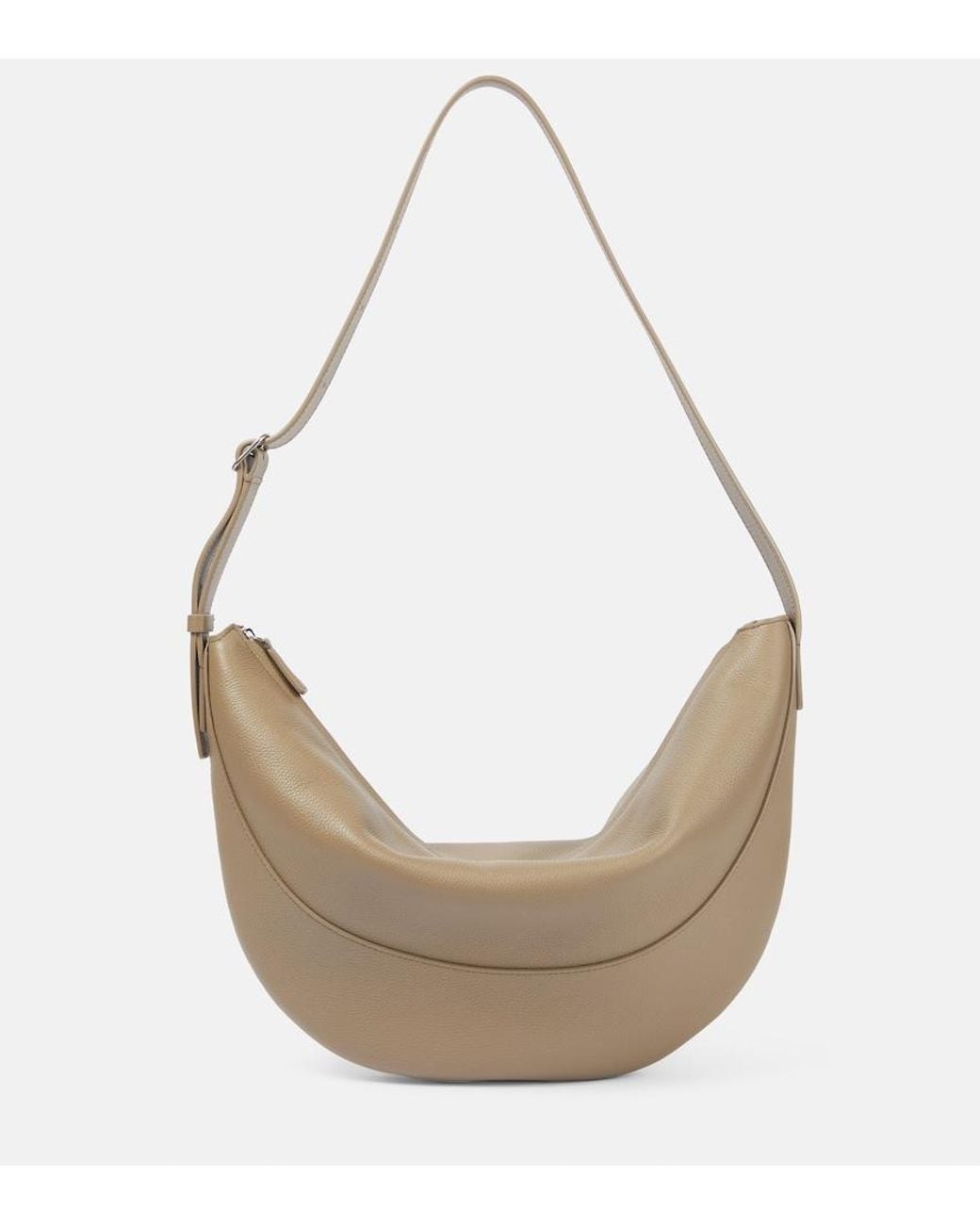 The Row White Jouve Small Leather Shoulder Bag