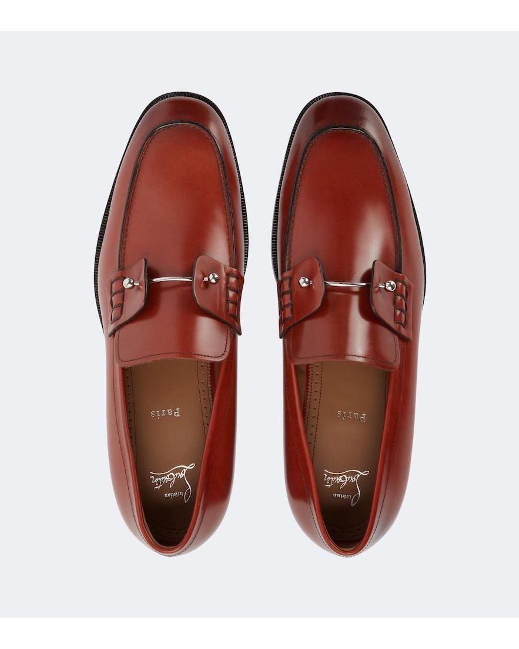Christian Louboutin Red Chambeliss Leather Loafers for men