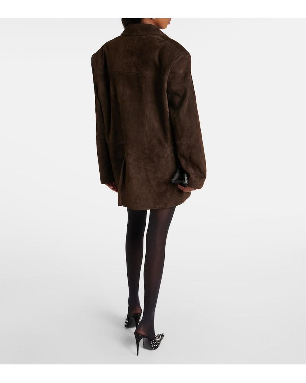 Magda Butrym Brown Oversized Suede Jacket