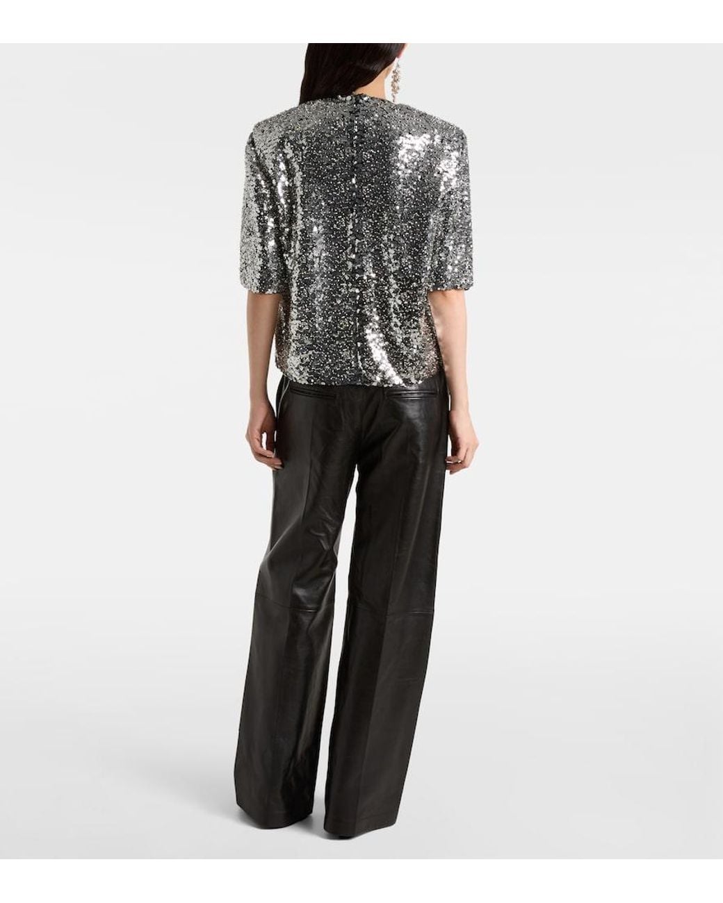 Isabel Marant Black Helga Sequined Top