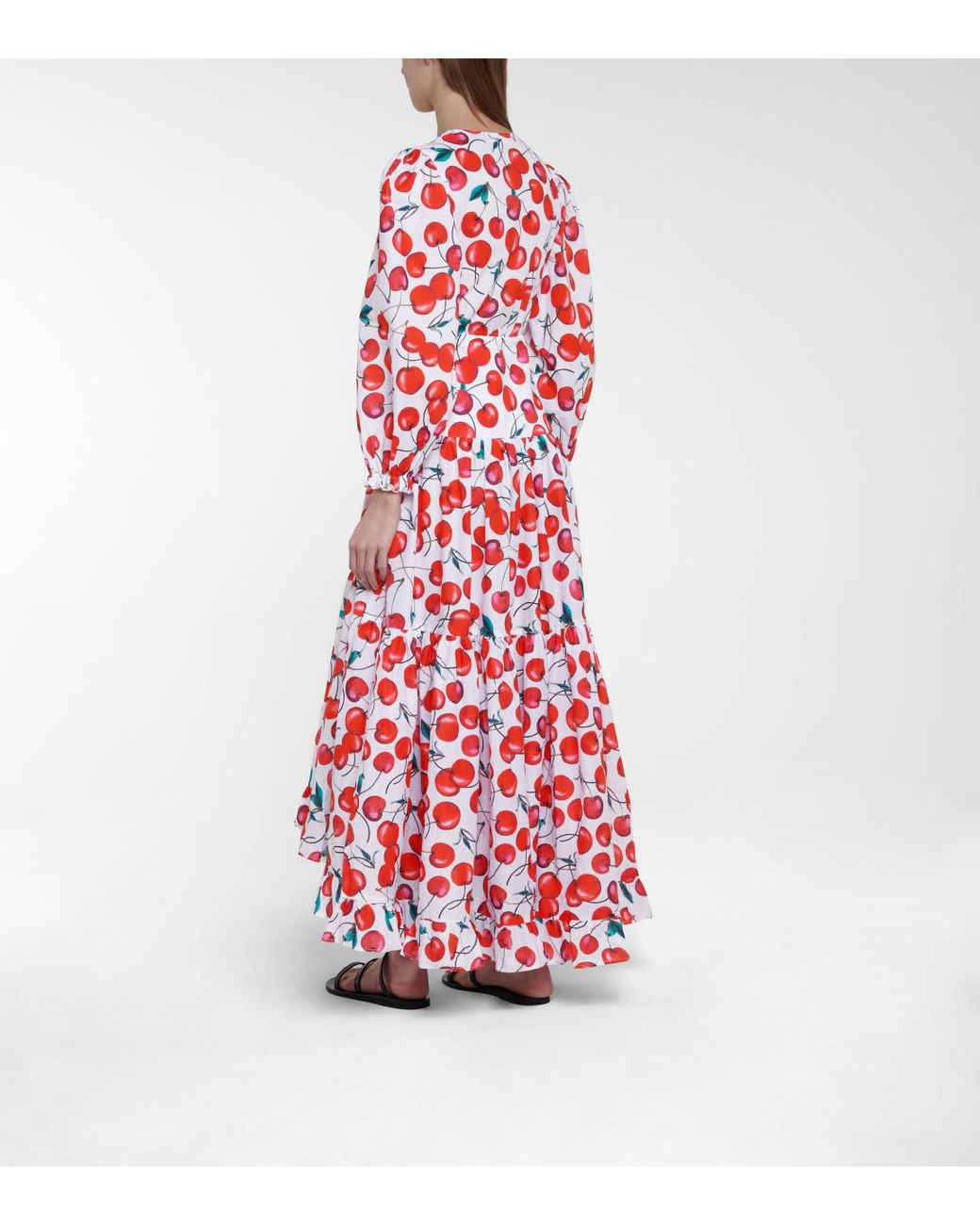 Alexandra Miro Exclusive To Mytheresa – Maria Printed Cotton Maxi Dress in  White | Lyst Canada