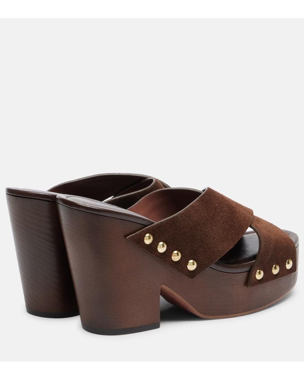 Paris Texas Brown Marisol Suede Platform Mules