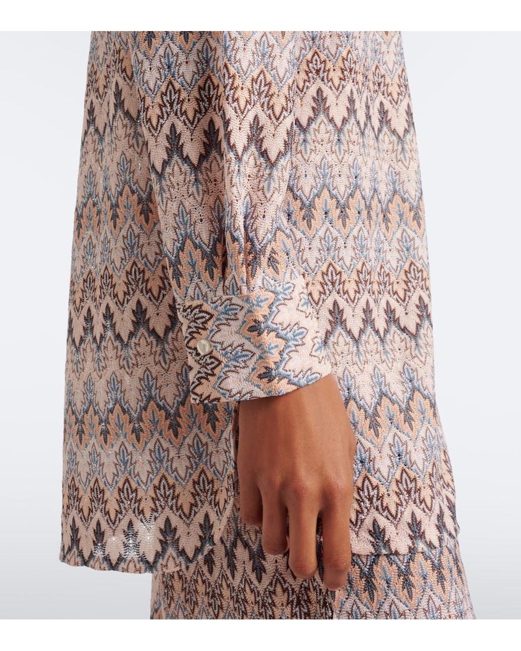 Melissa Odabash Multicolor Daria Chevron Knitted Shirt