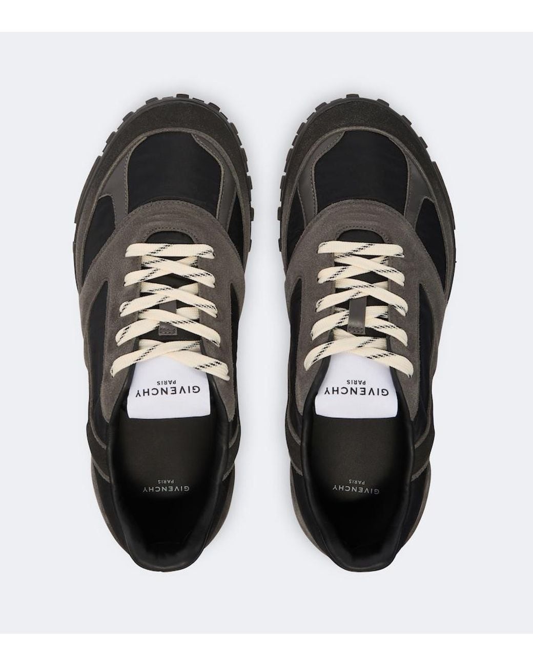 Givenchy Black Glide Suede-Trimmed Sneakers for men