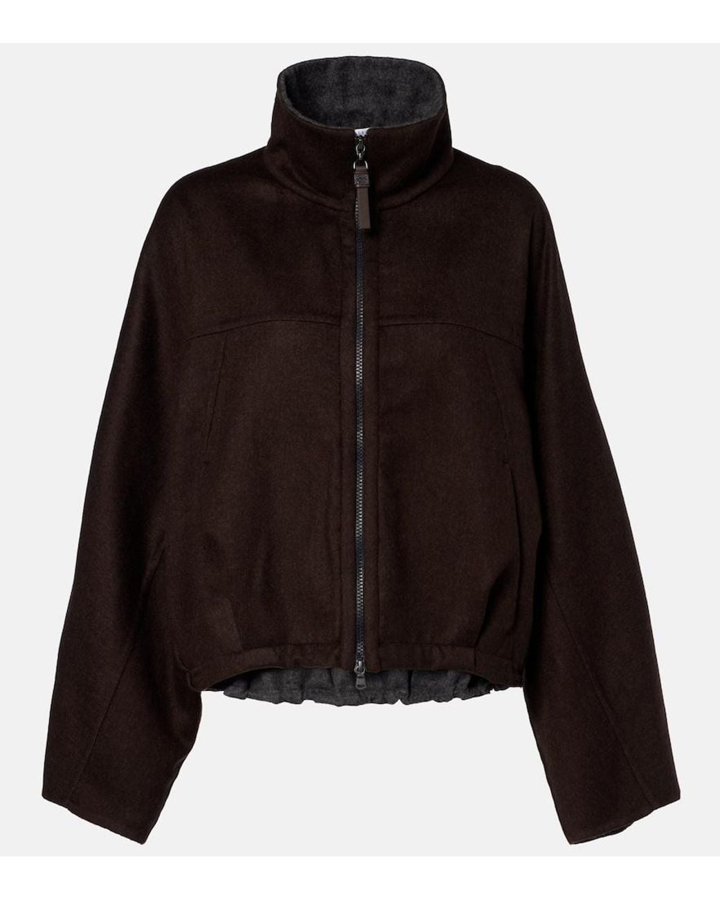 Brunello Cucinelli Black Monili Virgin Wool Jacket