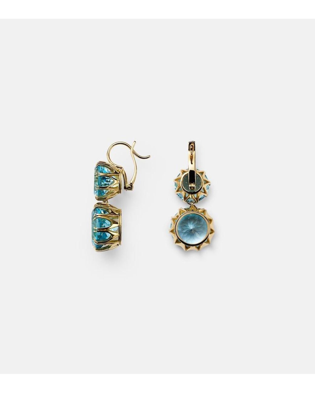 Ileana Makri Blue 18kt Yellow Gold Earrings With Topaz