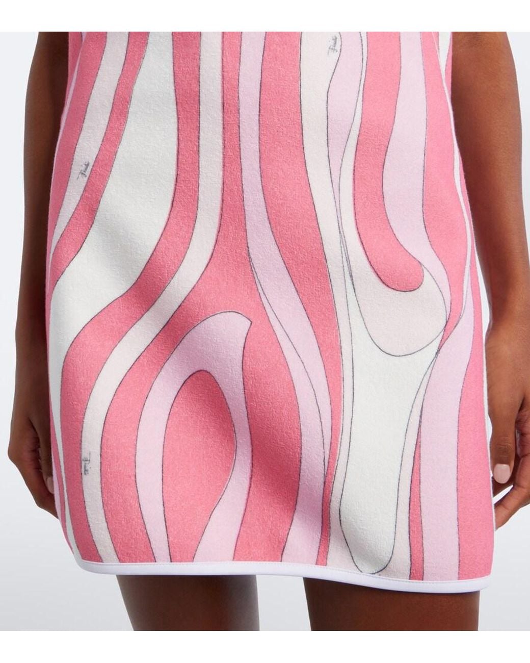 Emilio Pucci Pink Marmo Cotton-Blend Terry Minidress