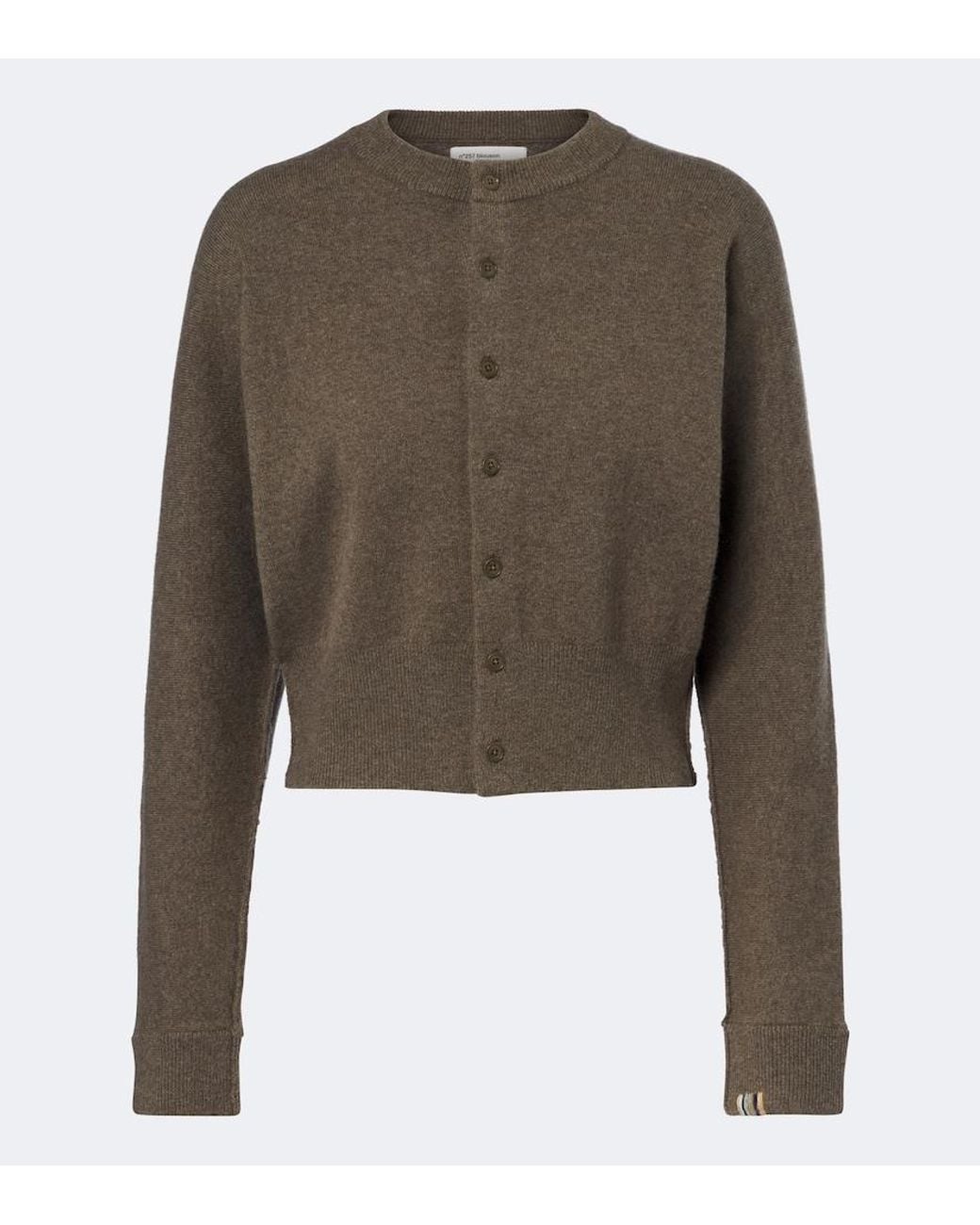 Extreme Cashmere Green N°257 Blouson Cashmere-Blend Cardigan
