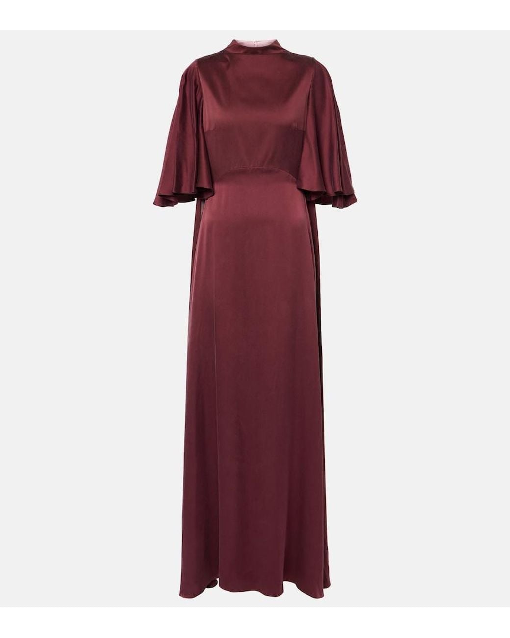 Roksanda Purple Kalydria Caped Silk Gown