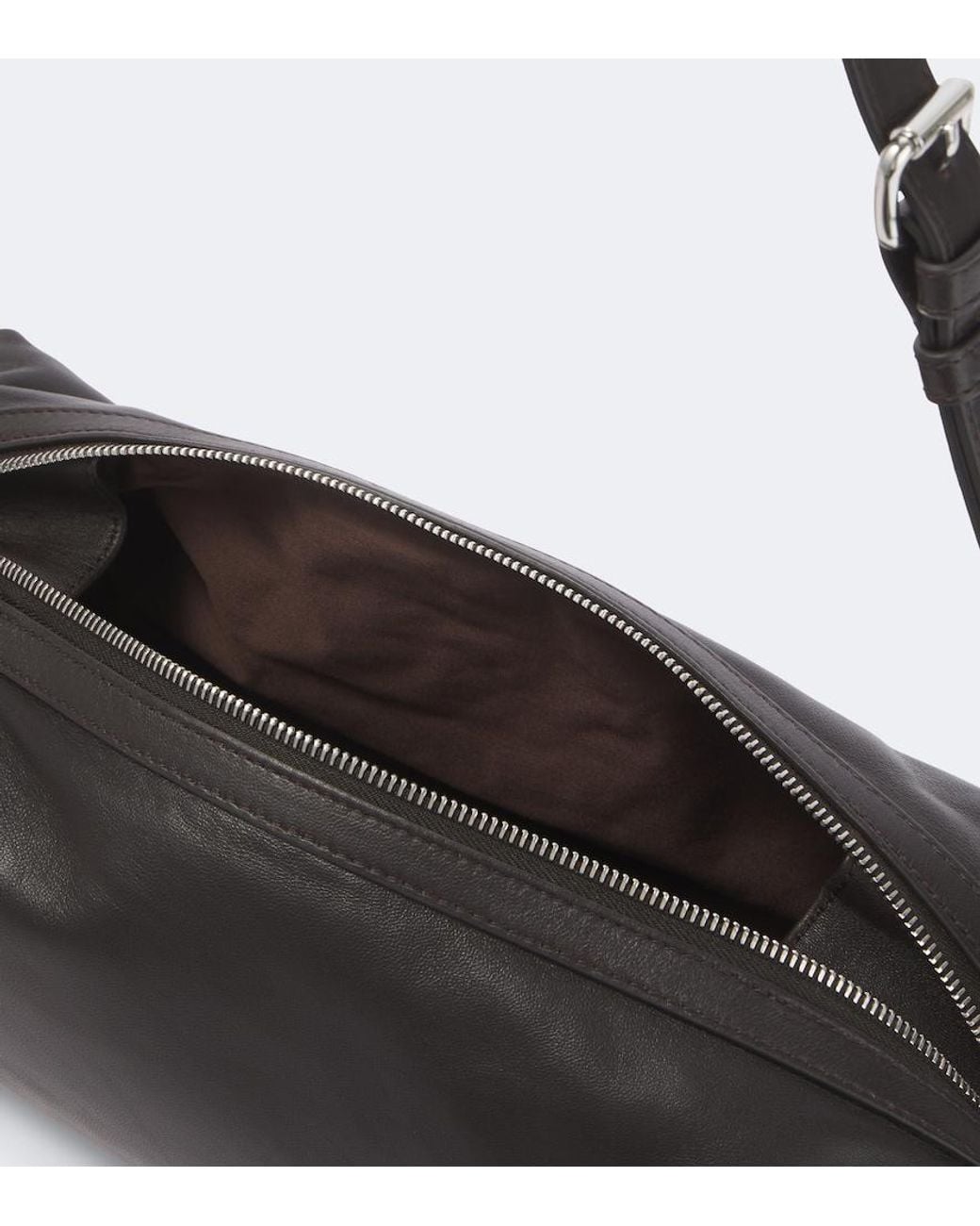 Lemaire Black Care Leather Shoulder Bag for men