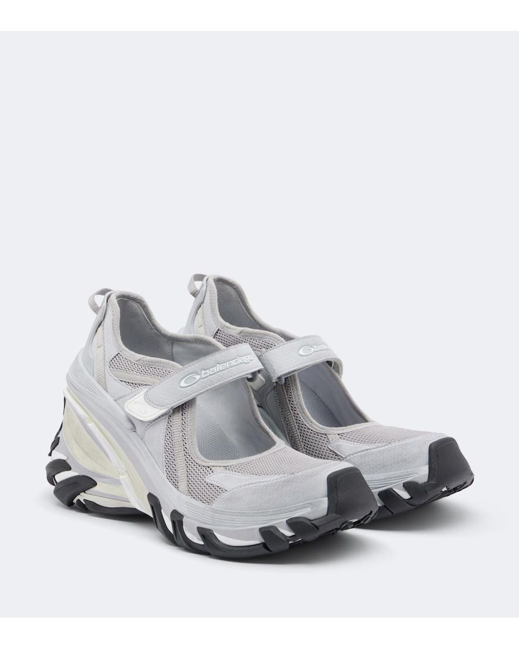 Balenciaga Gray Hydra Wedge Sneakers