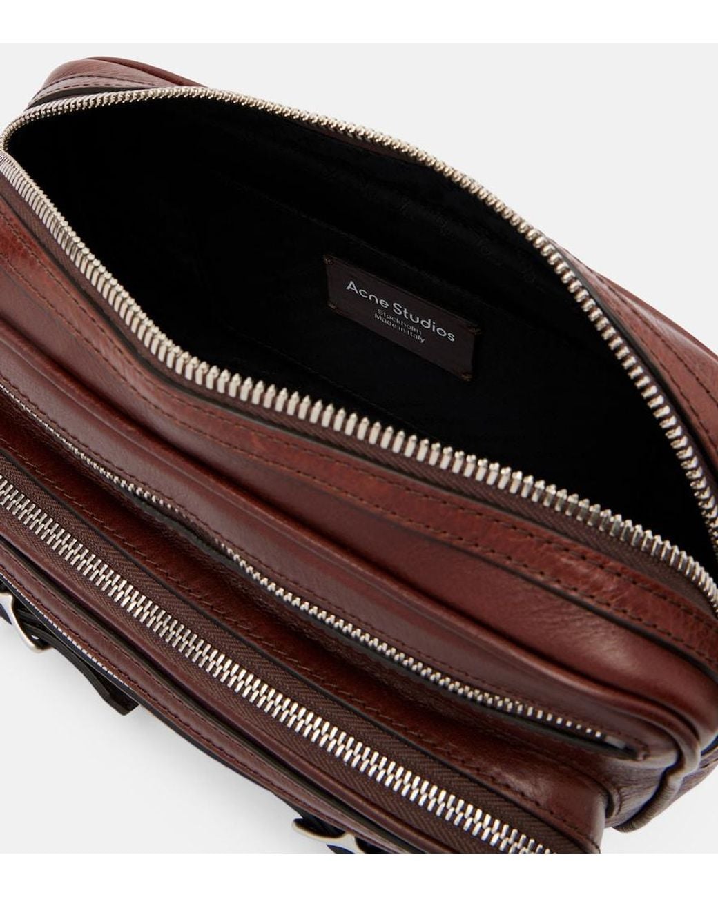 Acne Brown Camero Party Leather Shoulder Bag