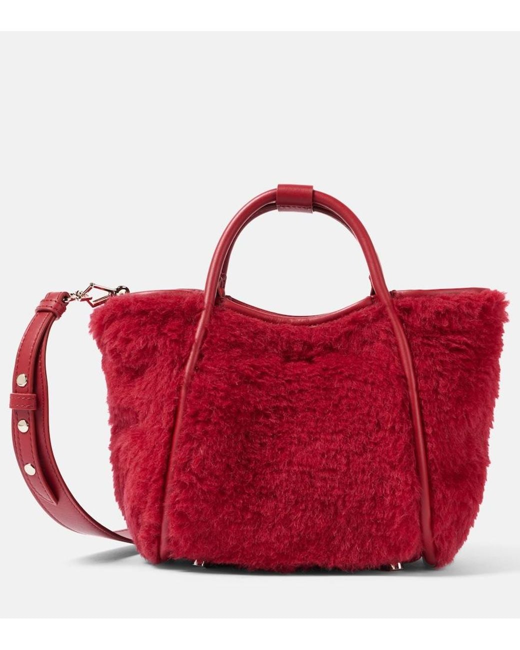 Max Mara Red Marine Small Teddy Tote Bag