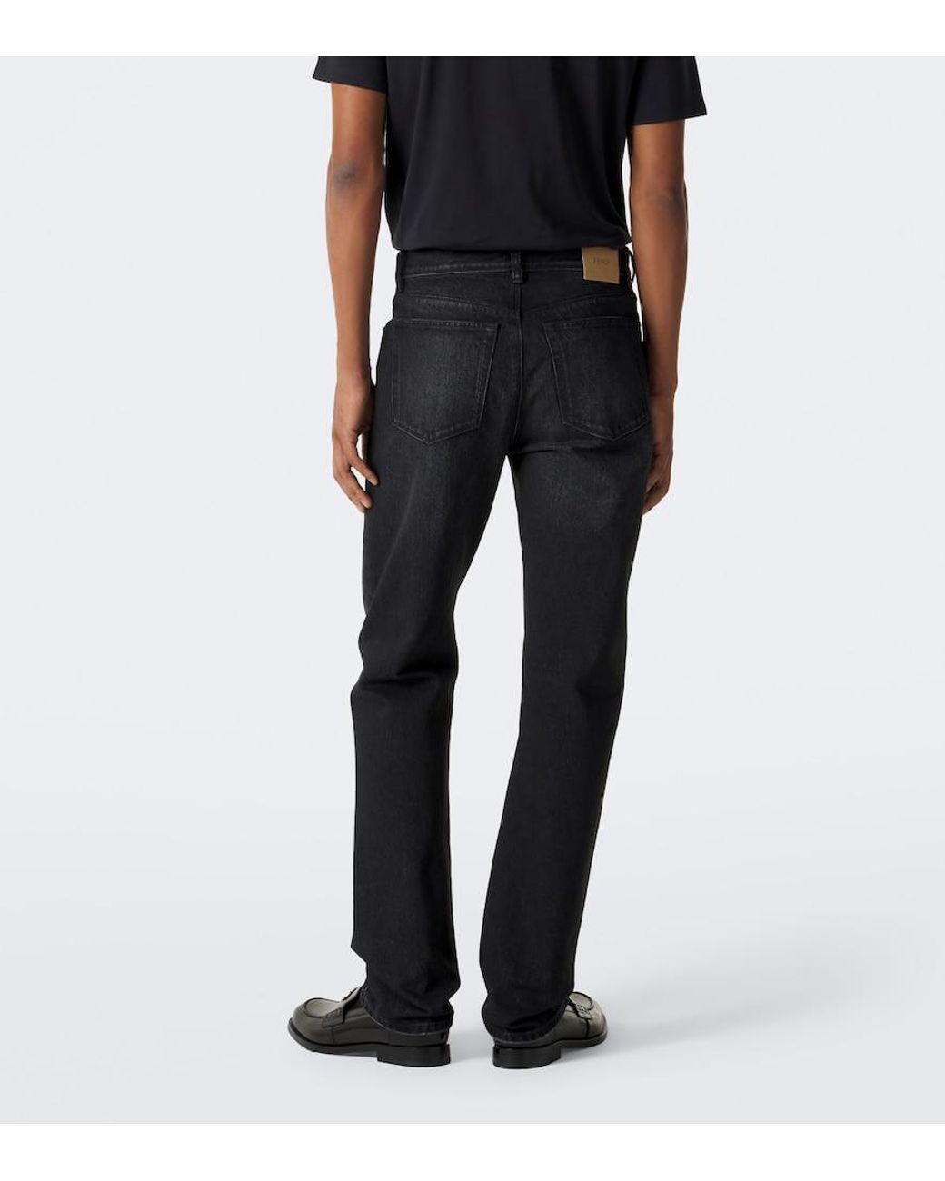 Jeans Rectos Fendi de hombre de color Gray