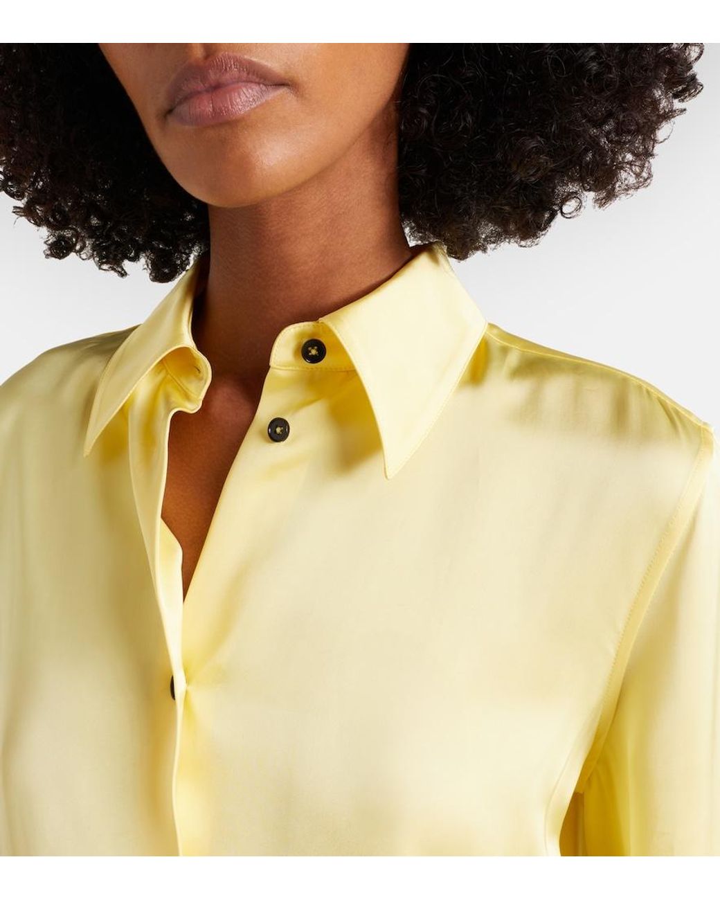 Jil Sander Yellow Satin Shirt