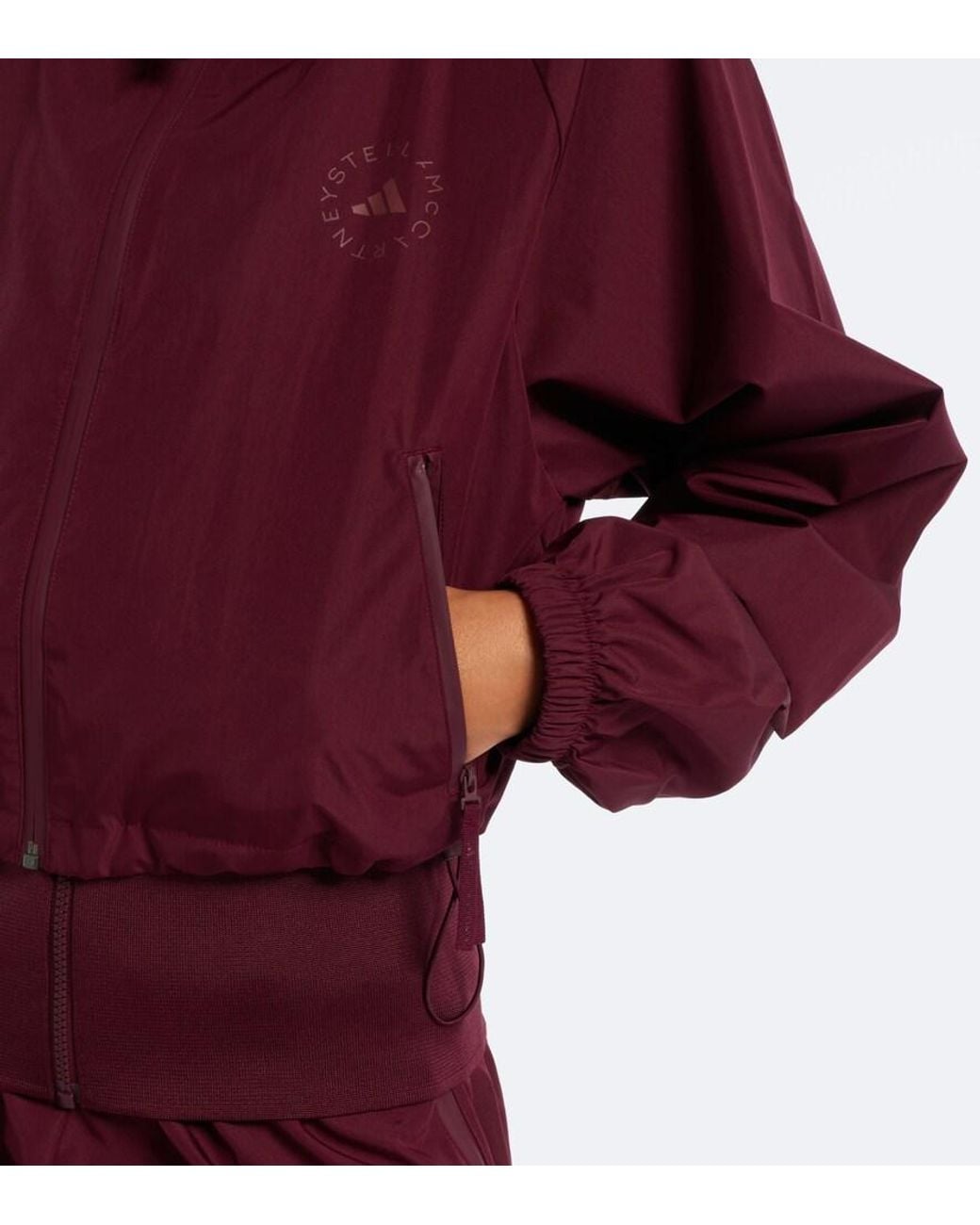 Adidas By Stella McCartney Purple Logo Hooded Jacket