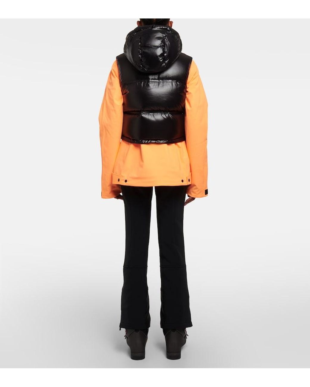 Aztech Mountain Black Snowbird Cropped Down Vest