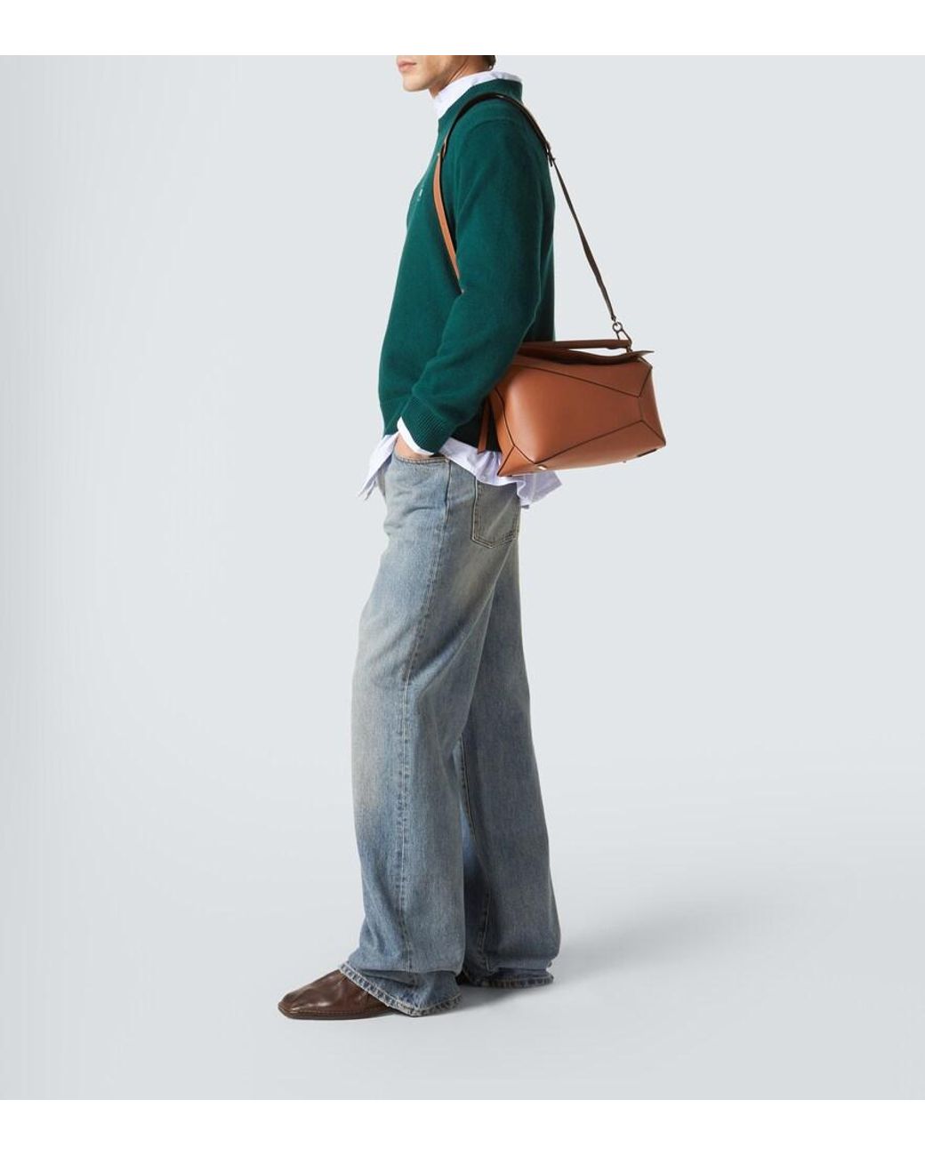 Loewe Tote Bag Puzzle Small Aus Leder in Brown für Herren