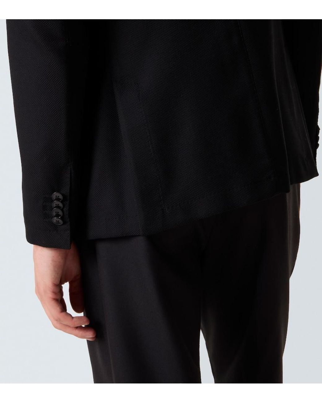 Zegna Black Wool Blazer for men