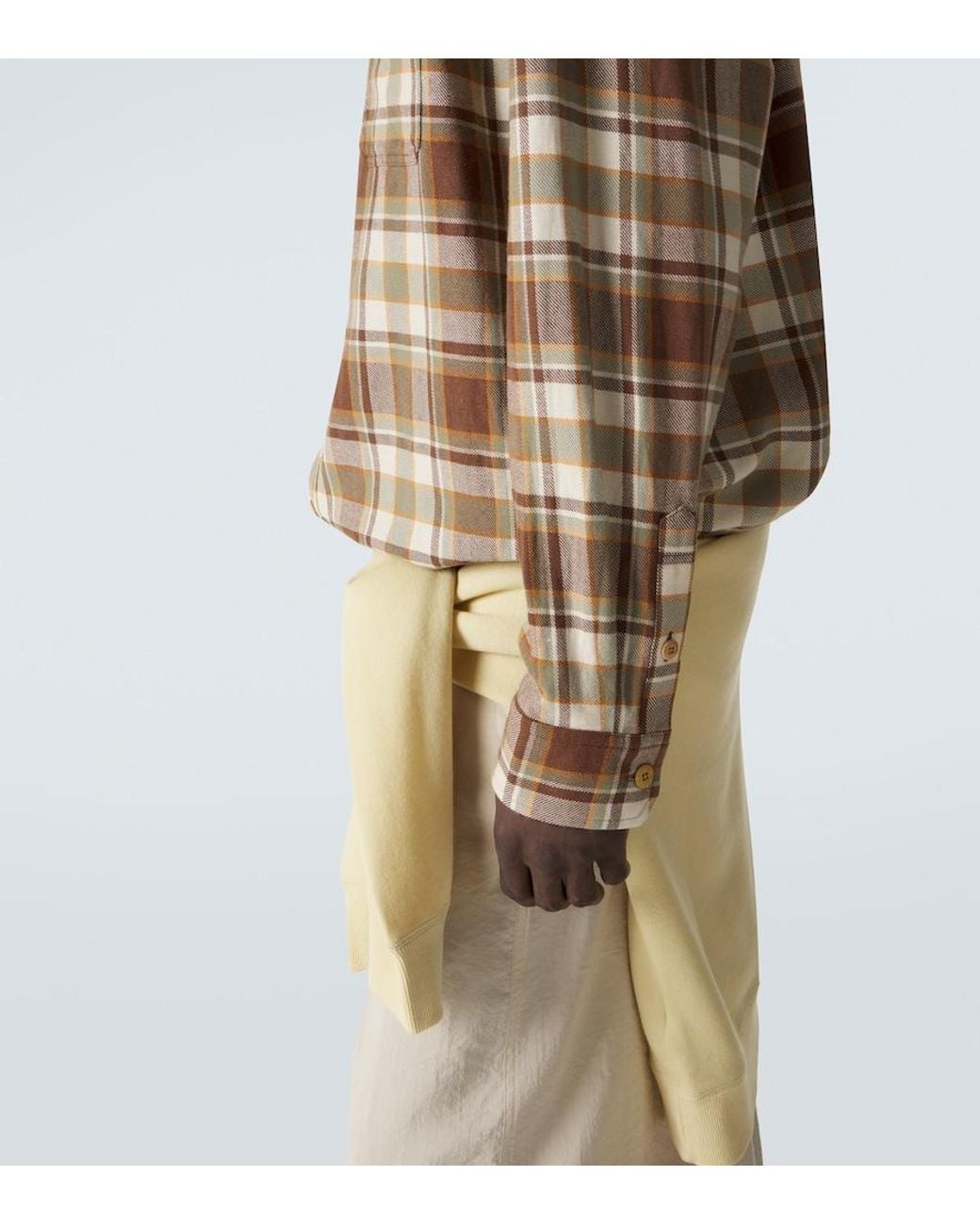 Visvim Brown Vintage Plaid Wool Shirt for men