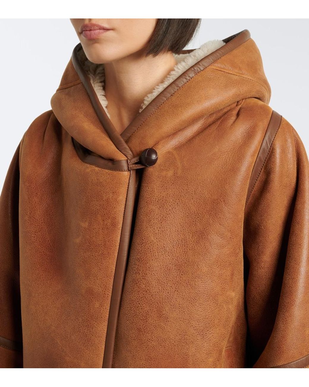 Isabel Marant Brown Amiel Hooded Leather Jacket