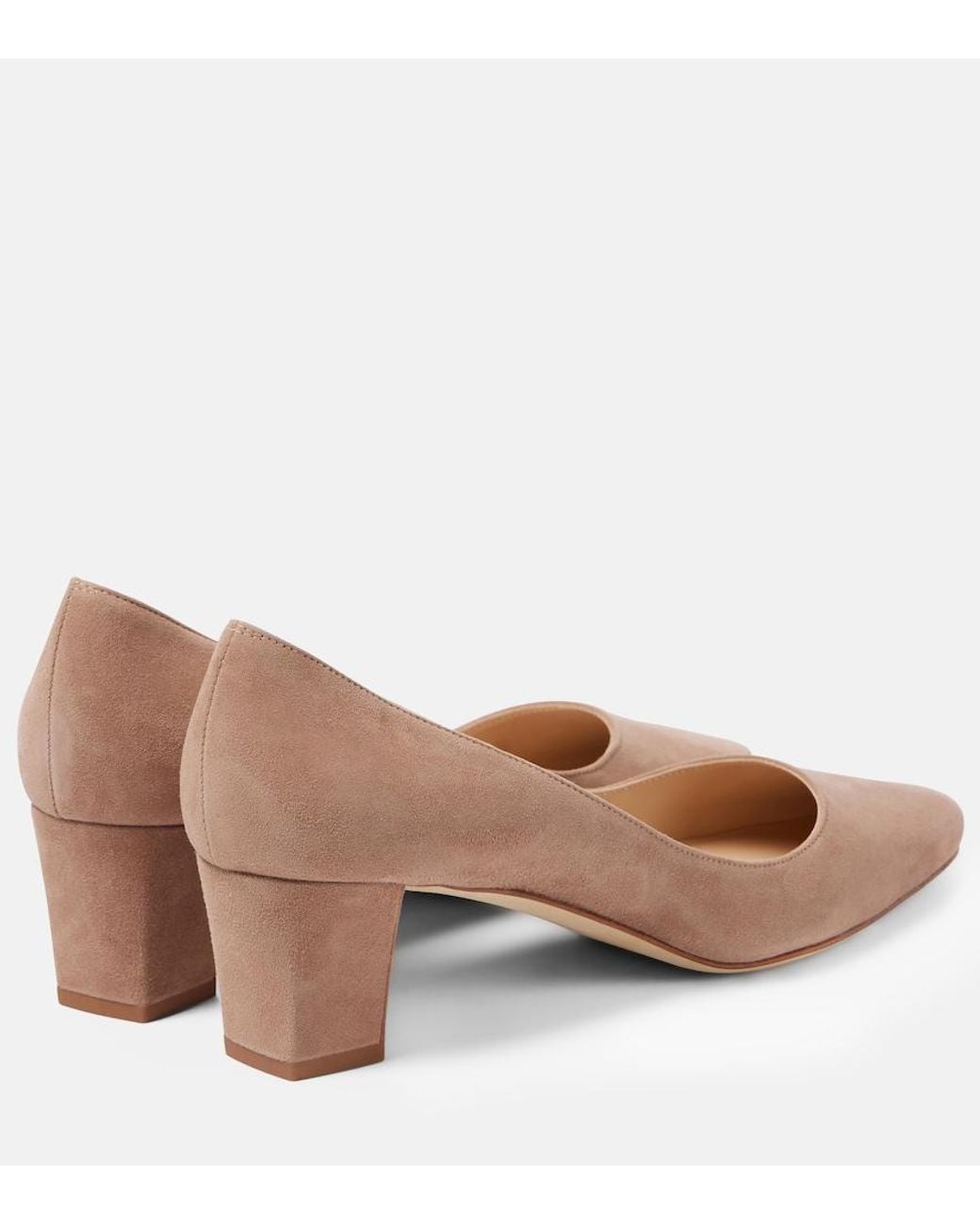 Manolo Blahnik Natural Okkatopla Suede Pumps