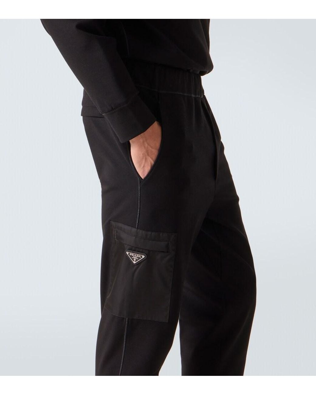 Prada Black Technical Sweatpants for men