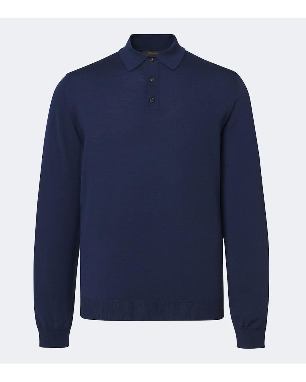 Slowear Blue Wool-Blend Polo Sweater for men