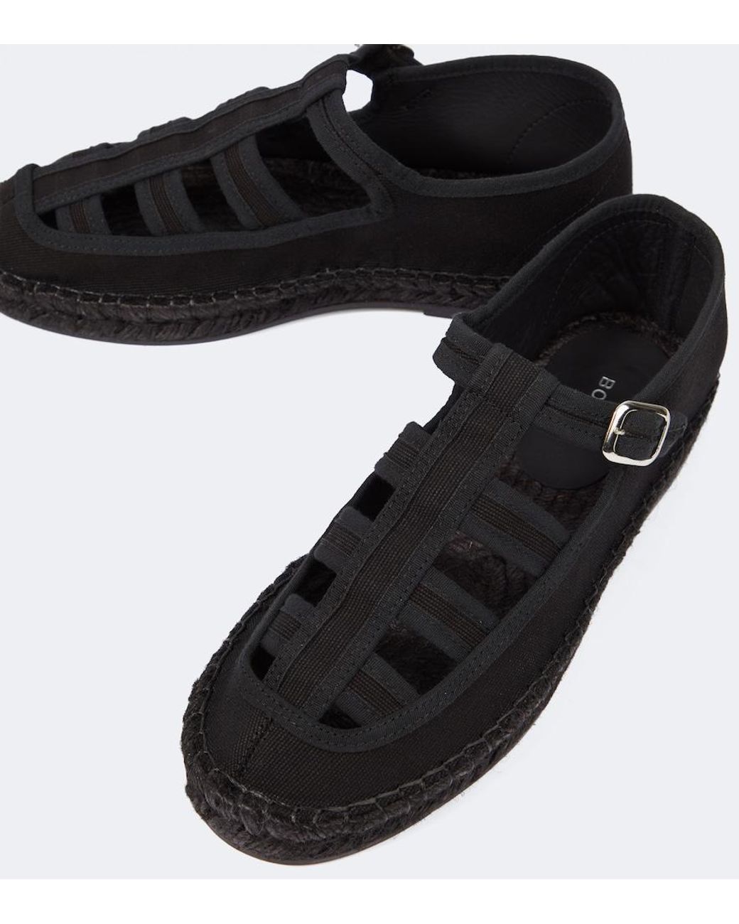 Bode Black Peggy Canvas Espadrilles for men
