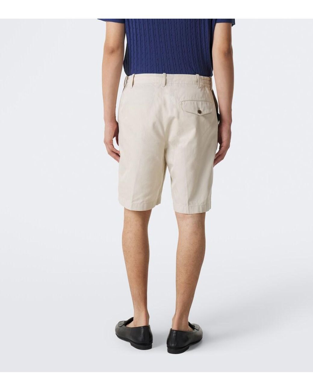 Bermudas De Sarga De Algodon Dunhill de hombre de color White