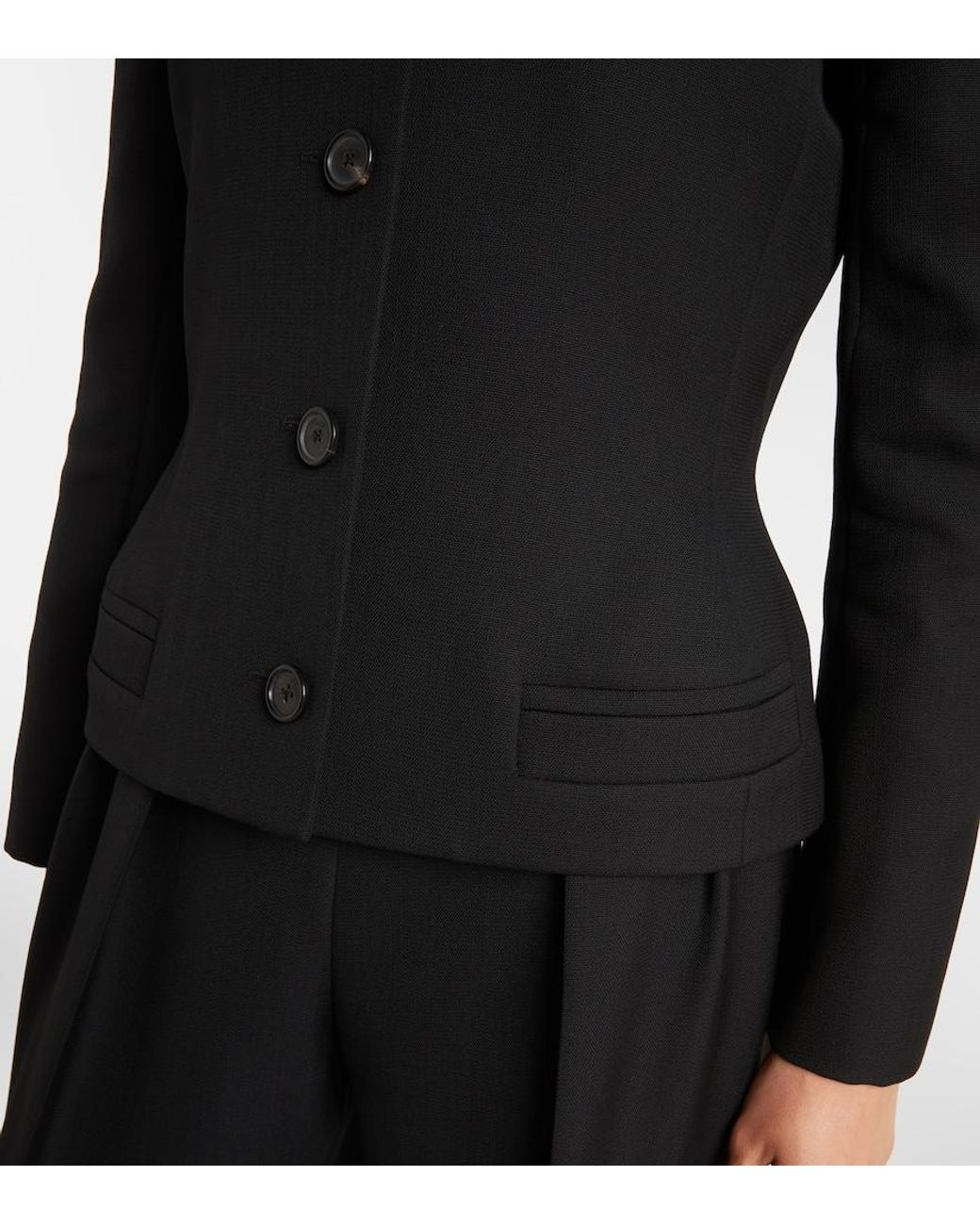 Khaite Black Nara Wool Jacket
