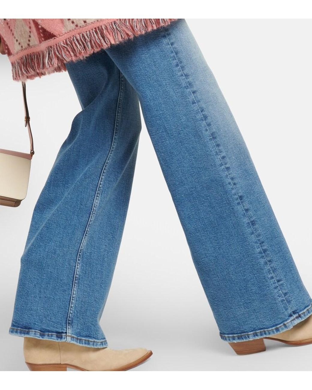 Re/done Blue '70S High-Rise Wide Jeans