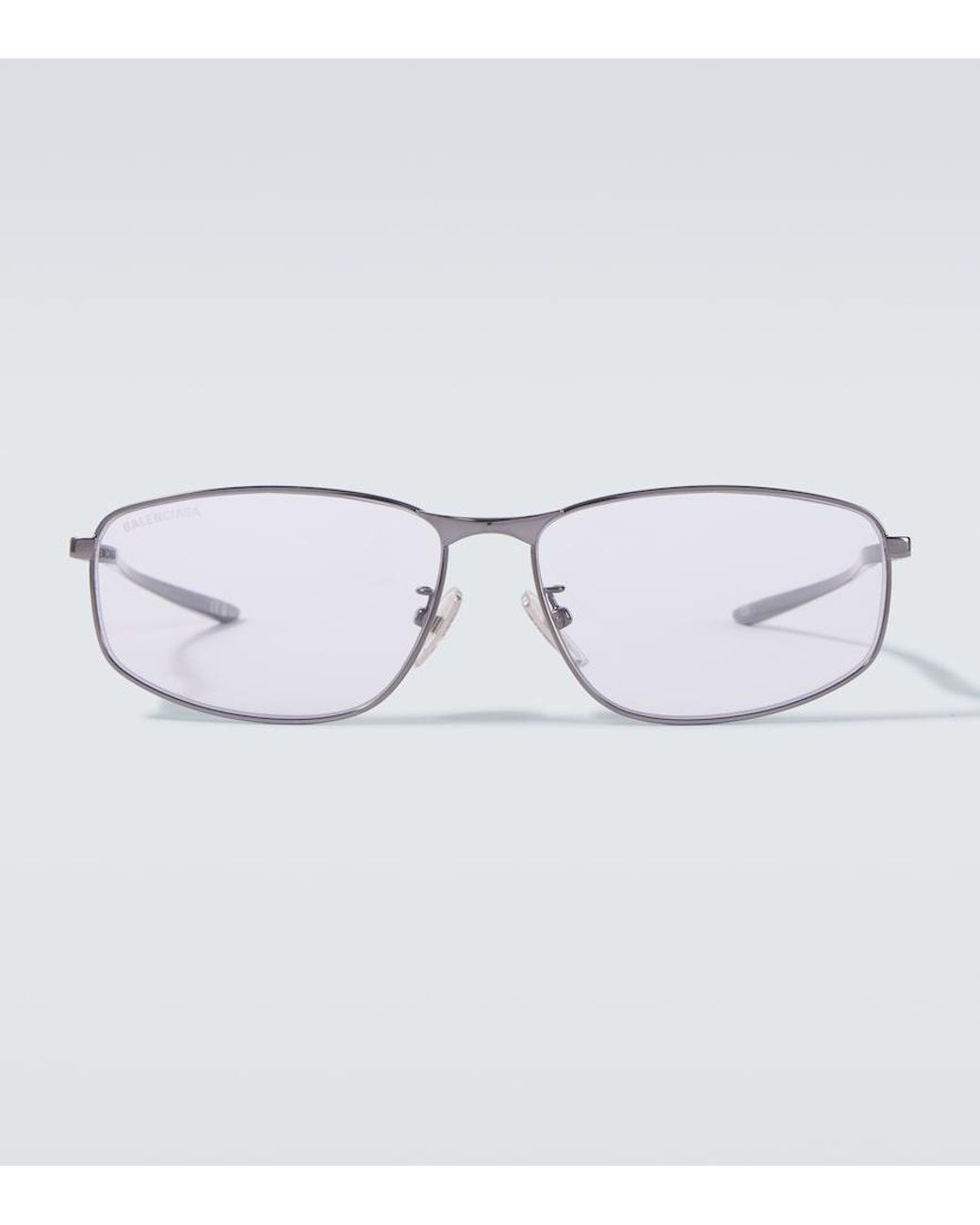 Balenciaga Metallic Monday Rectangular Sunglasses for men