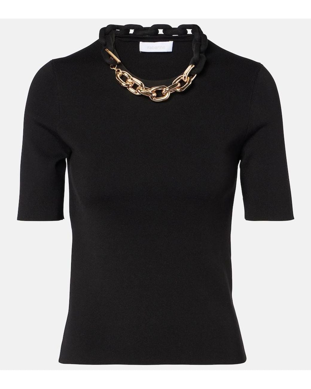 Rabanne Black Chain T-Shirt