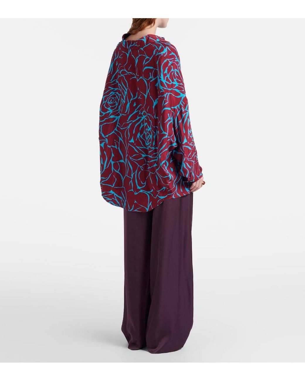 Dries Van Noten Purple Wide-Leg Pants