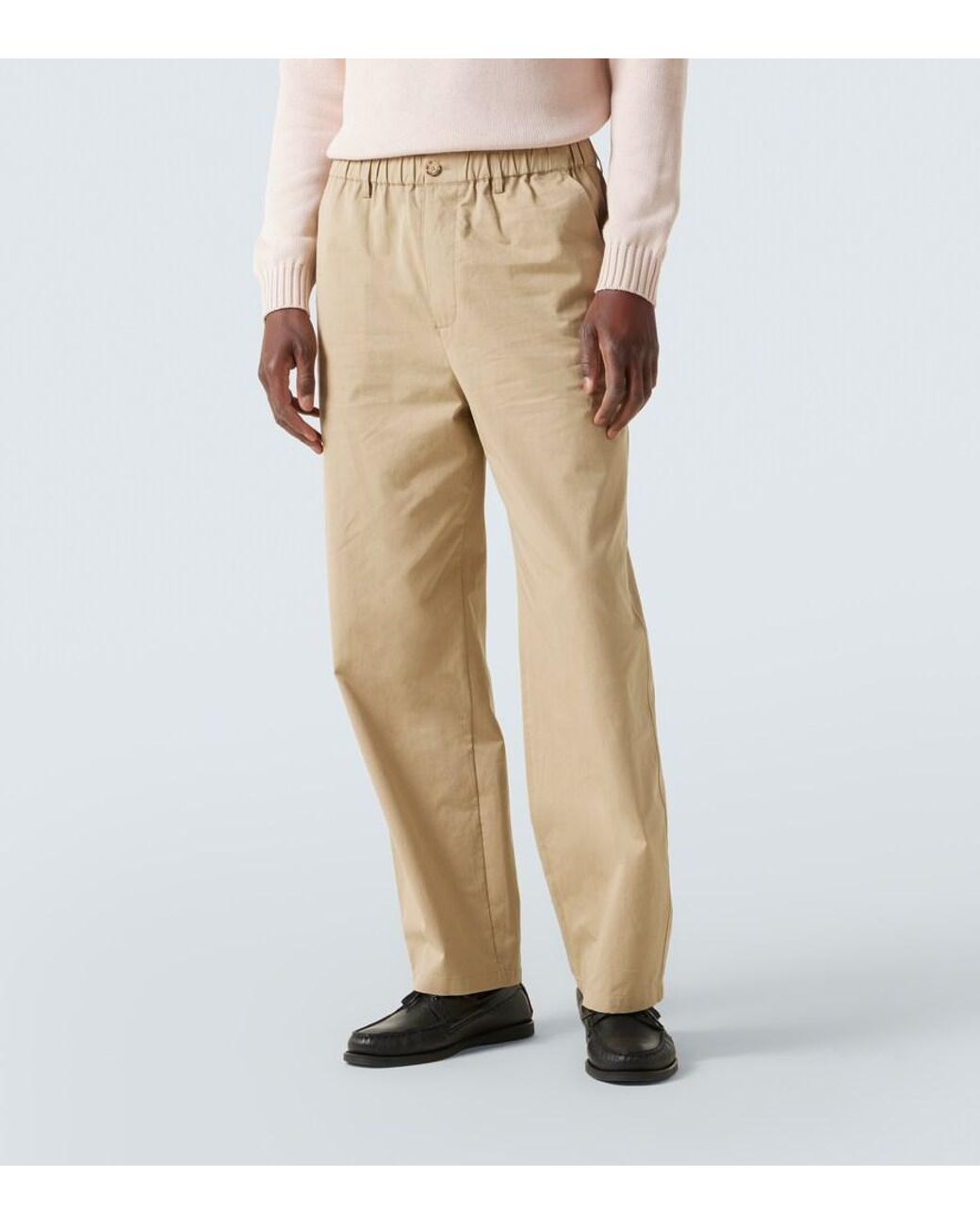 FRAME Natural Cotton Straight Pants for men