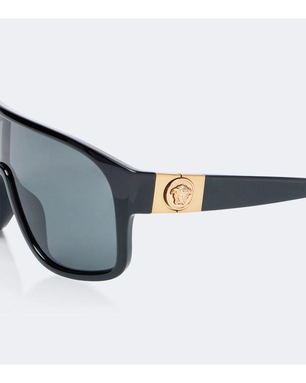 Versace Gray Vance Flat-Top Sunglasses