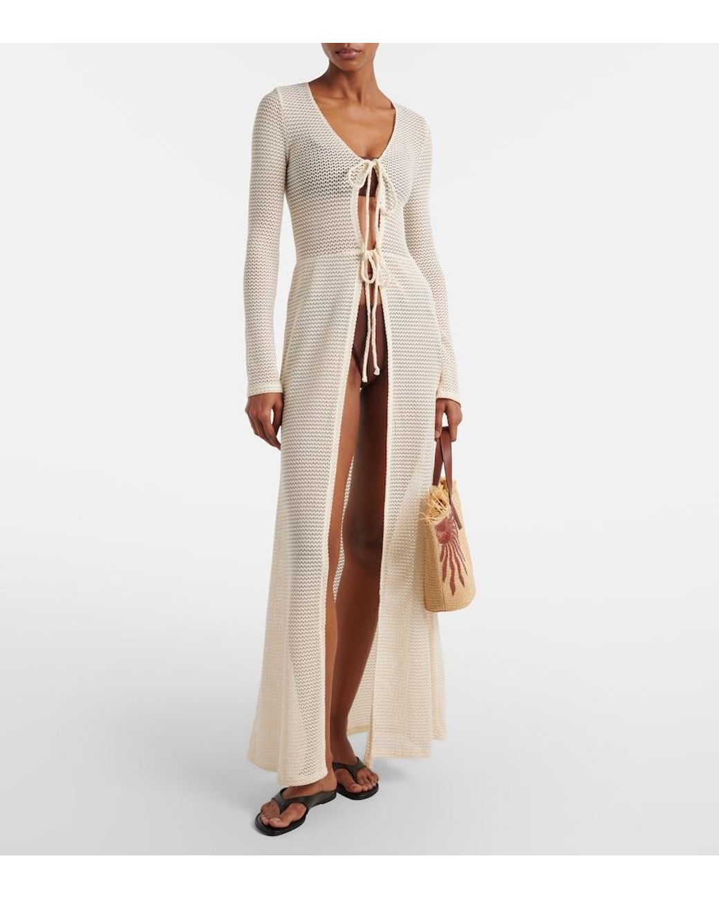 Montce White Crochet Beach Cover-Up