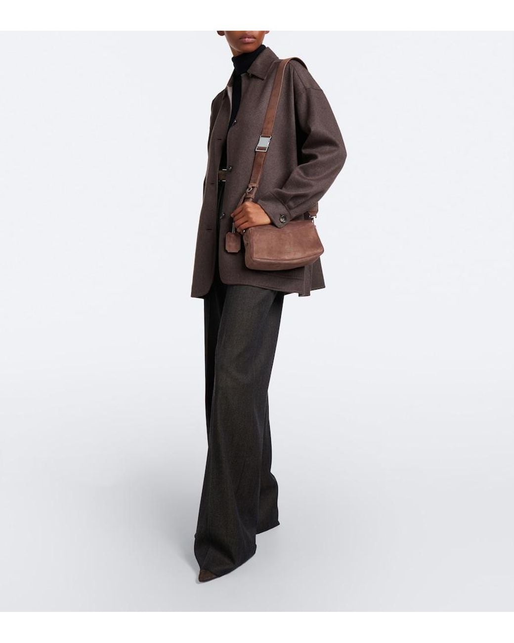 Borsa A Spalla Micro di Max Mara in Brown