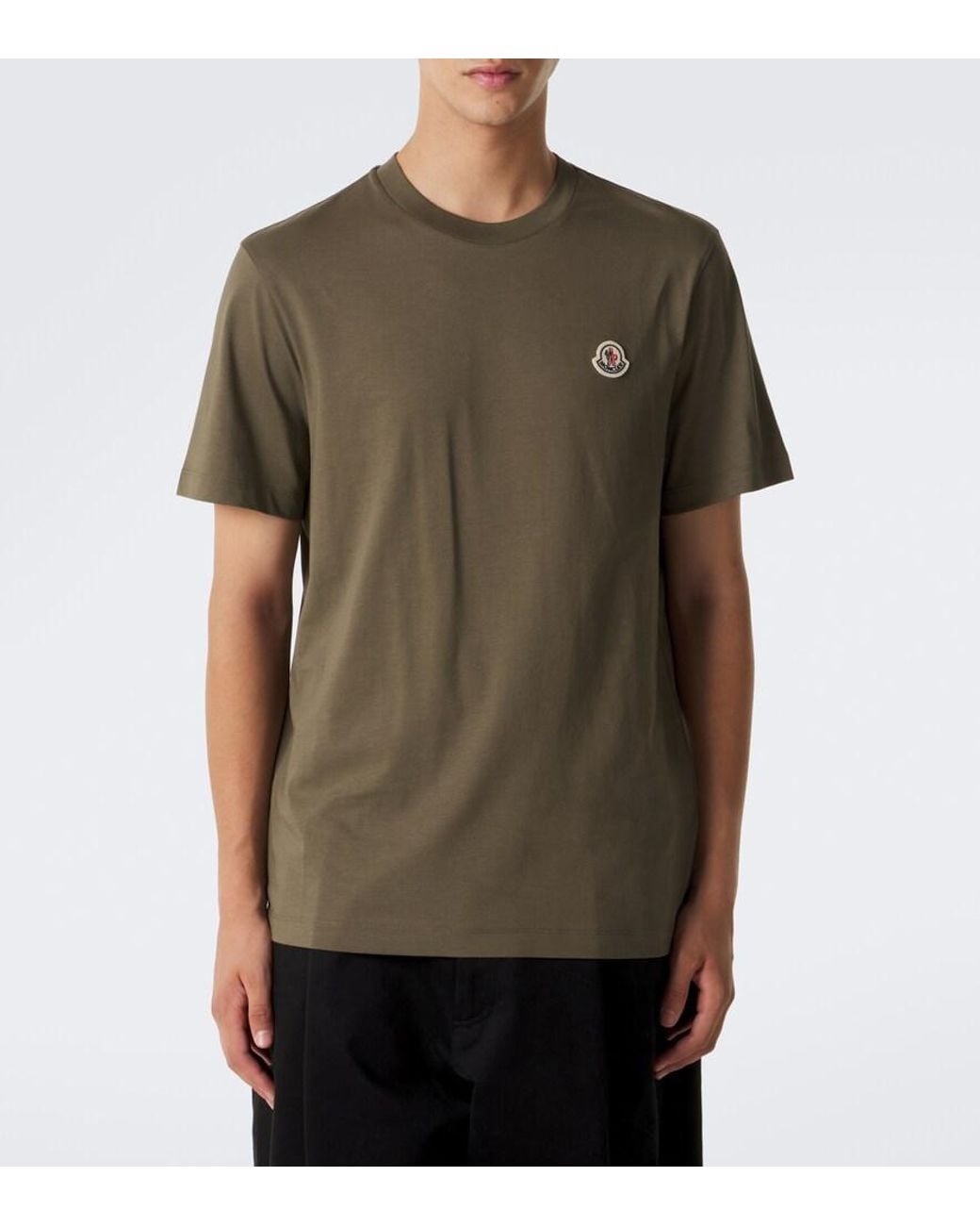 Moncler Green Set Of 3 Cotton Jersey T-Shirts for men