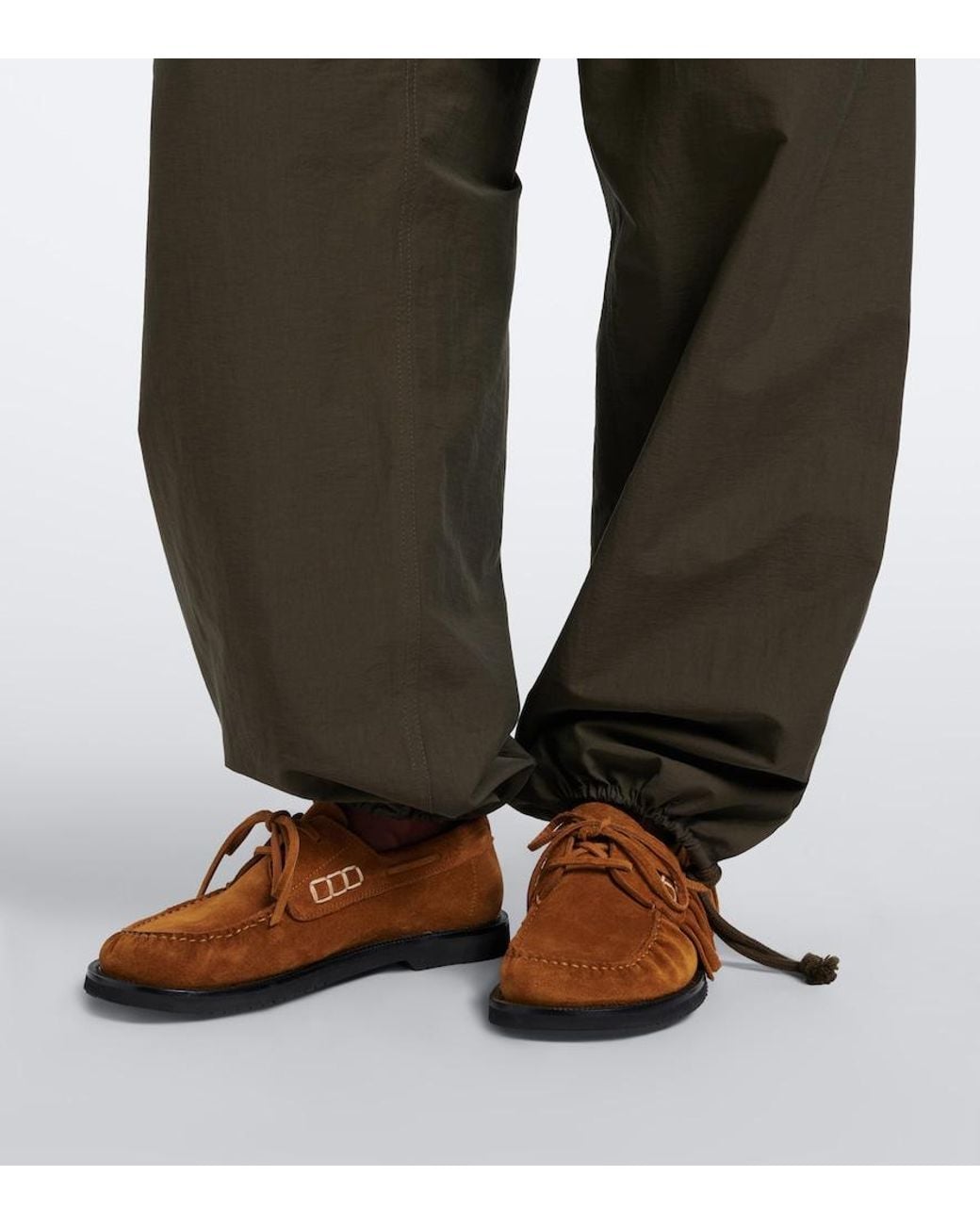 J.W. Anderson Gray Cotton-Blend Wide-Leg Pants